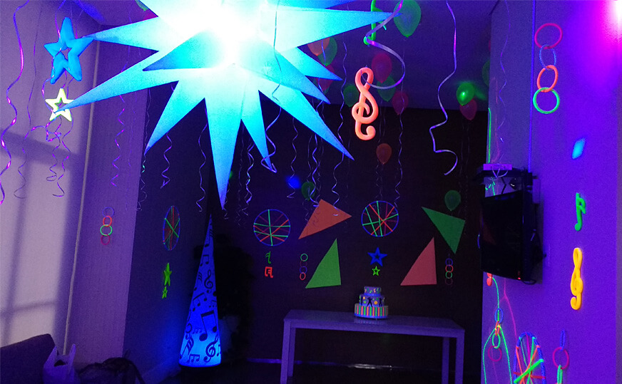 Decoração balada neon Decoração balada neon